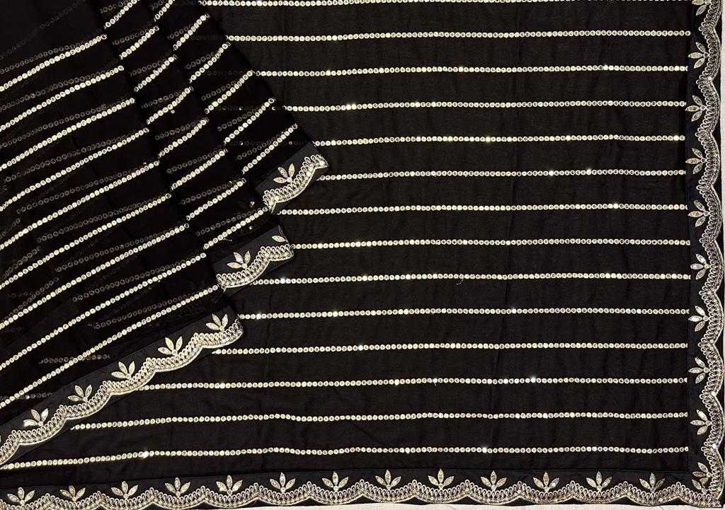 Ynf Georgette RIN134 KK-0209 Sarees Bollywood Collections Festive Collections Wholesale Georgette Sarees Embroidered Sarees Devoleena Bhattacharjee Manufacturer- Kapda Export