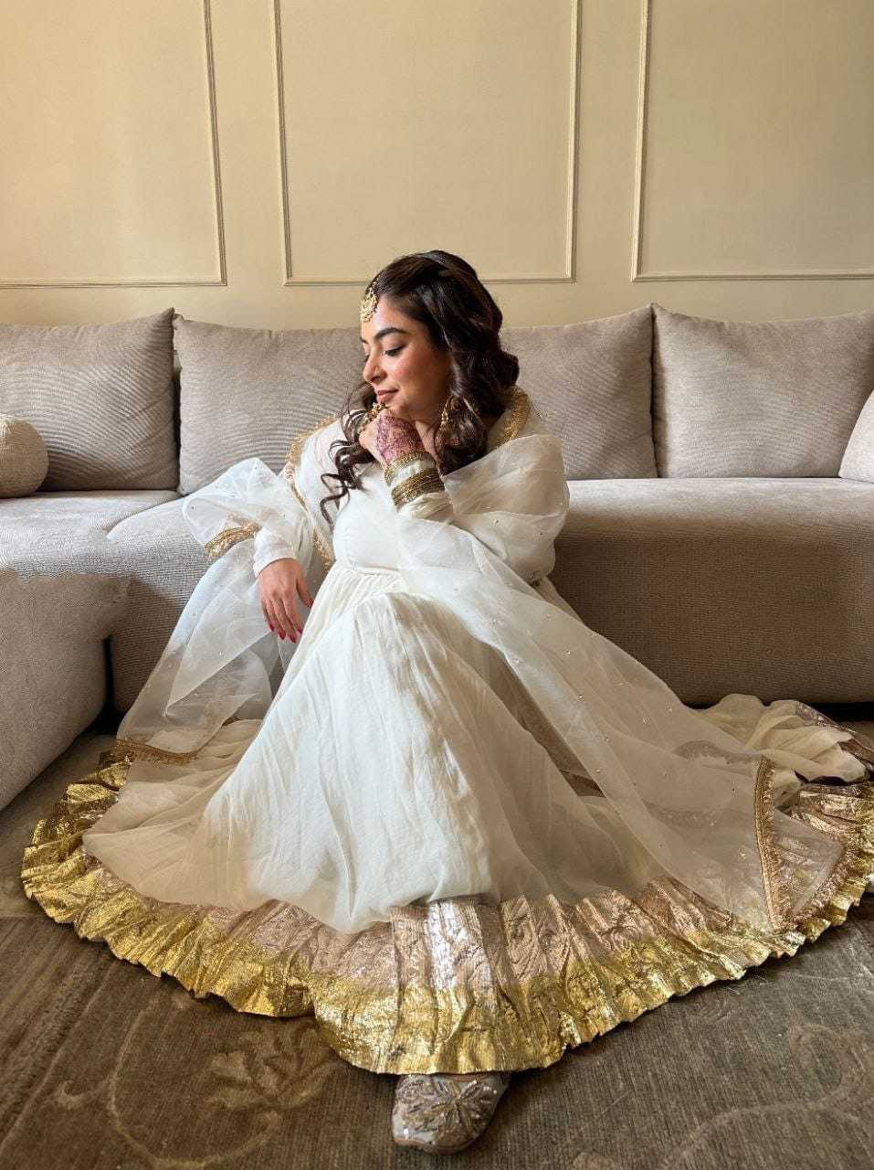 Ynf Georgette RIN157 PC-3167 Gowns Festive Collections Plus Size Collections Wholesale Georgette Gown Full Sleeve Gowns Plus Size Gowns Manufacturer- Kapda Export