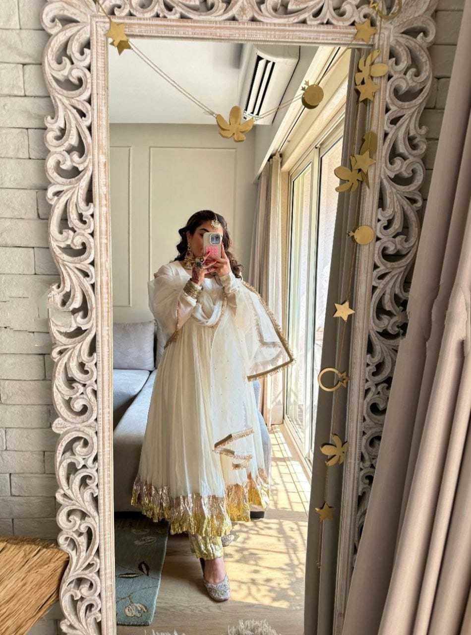 Ynf Georgette RIN157 PC-3167 Gowns Festive Collections Plus Size Collections Wholesale Georgette Gown Full Sleeve Gowns Plus Size Gowns Manufacturer- Kapda Export