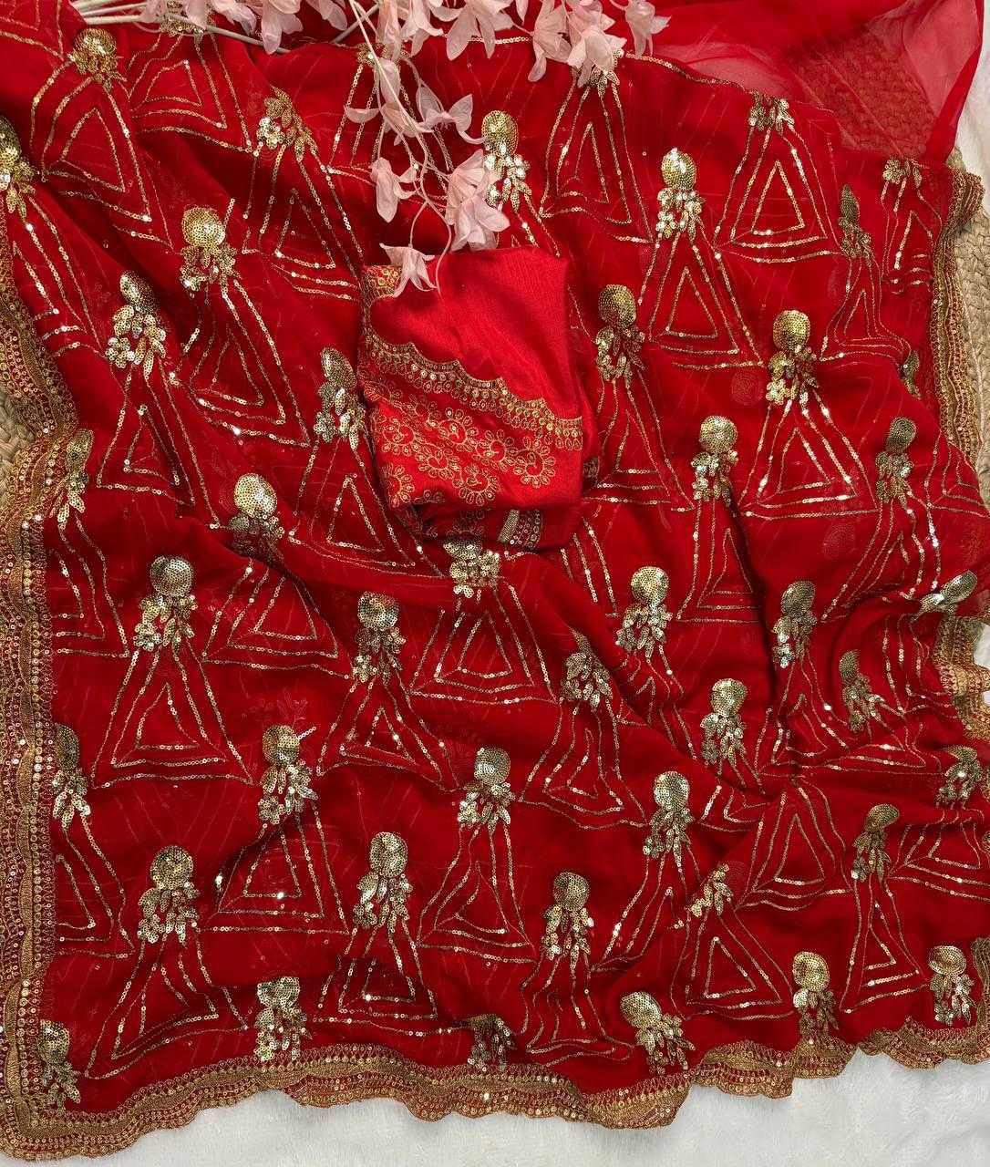 Ynf Georgette RIN164 URVASHI Sarees Bollywood Collections Festive Collections Wholesale Georgette Sarees Sarees With Blouse URVASHI RAUTELA Manufacturer- Kapda Export