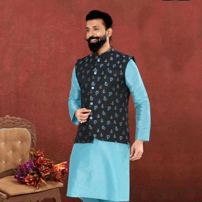 Ynf Jacquard RIN223 325A Mens Wear Wholesale Nehru Jacket Mens Ethnic Jackets Modi Jackets Manufacturer- Kapda Export