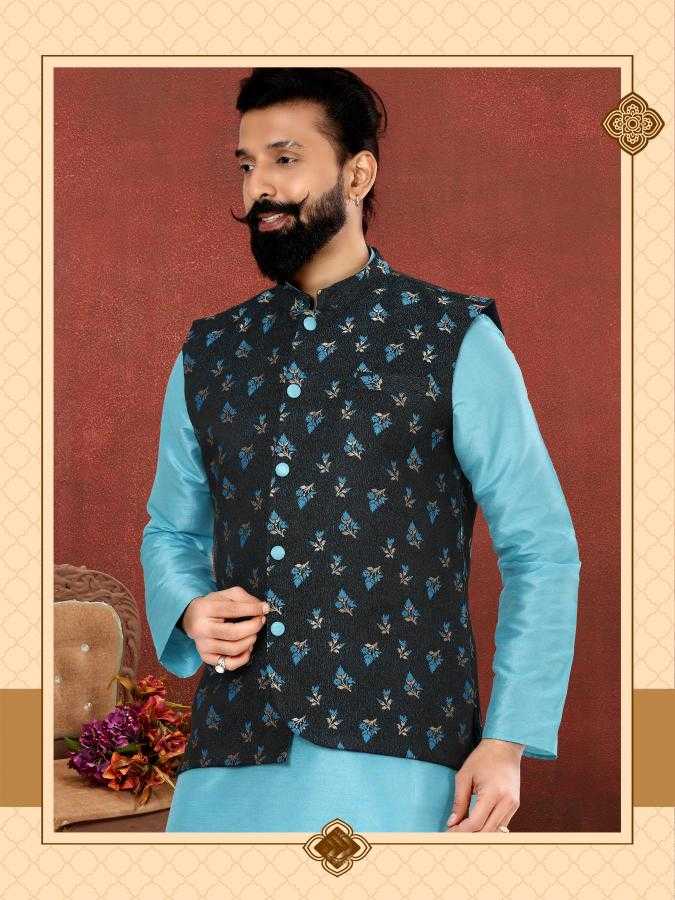 Ynf Jacquard RIN223 325C Mens Wear Wholesale Nehru Jacket Mens Ethnic Jackets Modi Jackets Manufacturer- Kapda Export