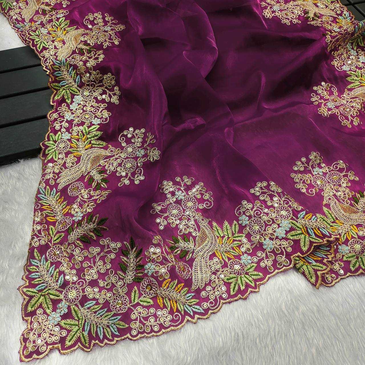 Ynf Jimmy Choo KESH490 1285 Sarees Silk Sarees Wedding Collections Wholesale Designer Sarees Jimmy Choo Sarees Embroidered Sarees Reception Outfits Manufacturer- Kapda Export