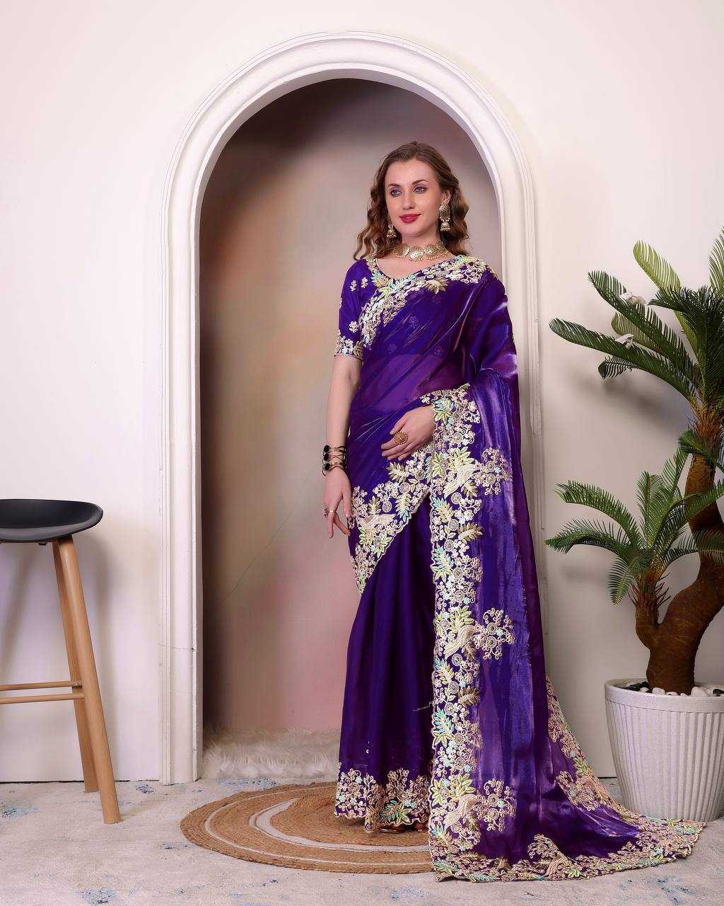Ynf Jimmy Choo KESH490 1285 Sarees Silk Sarees Wedding Collections Wholesale Designer Sarees Jimmy Choo Sarees Embroidered Sarees Reception Outfits Manufacturer- Kapda Export