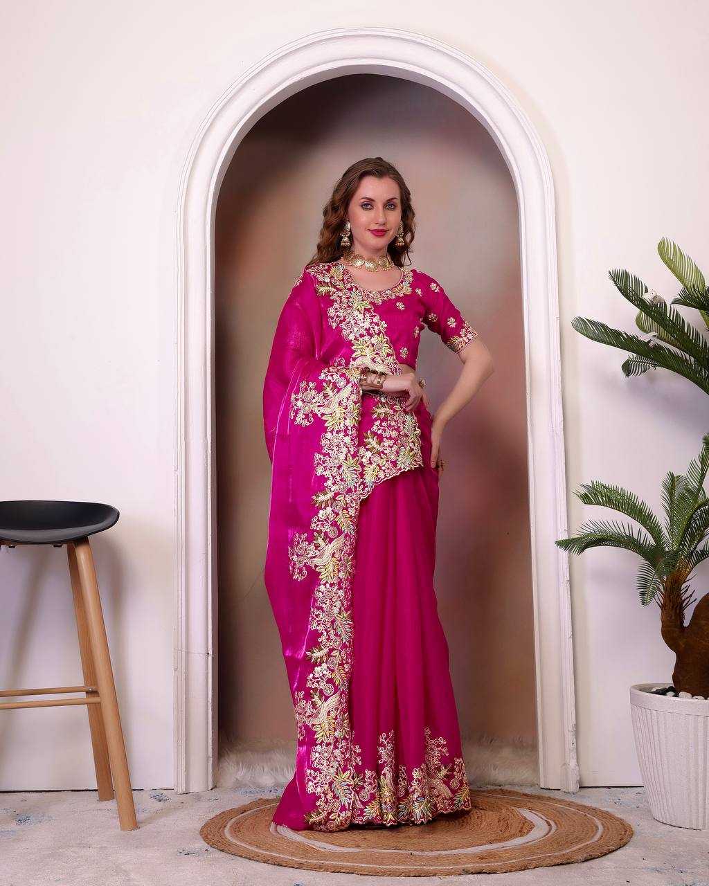 Ynf Jimmy Choo KESH490 1285 Sarees Silk Sarees Wedding Collections Wholesale Designer Sarees Jimmy Choo Sarees Embroidered Sarees Reception Outfits Manufacturer- Kapda Export