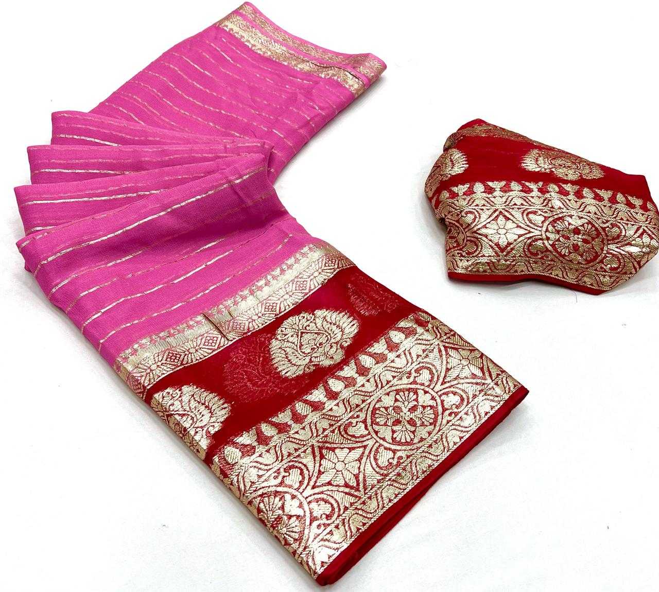 Ynf Pure Viscos RIN198 204 Sarees Wedding Collections Festive Collections Wholesale Viscose Saree Sarees With Blouse Orange Sarees Manufacturer- Kapda Export