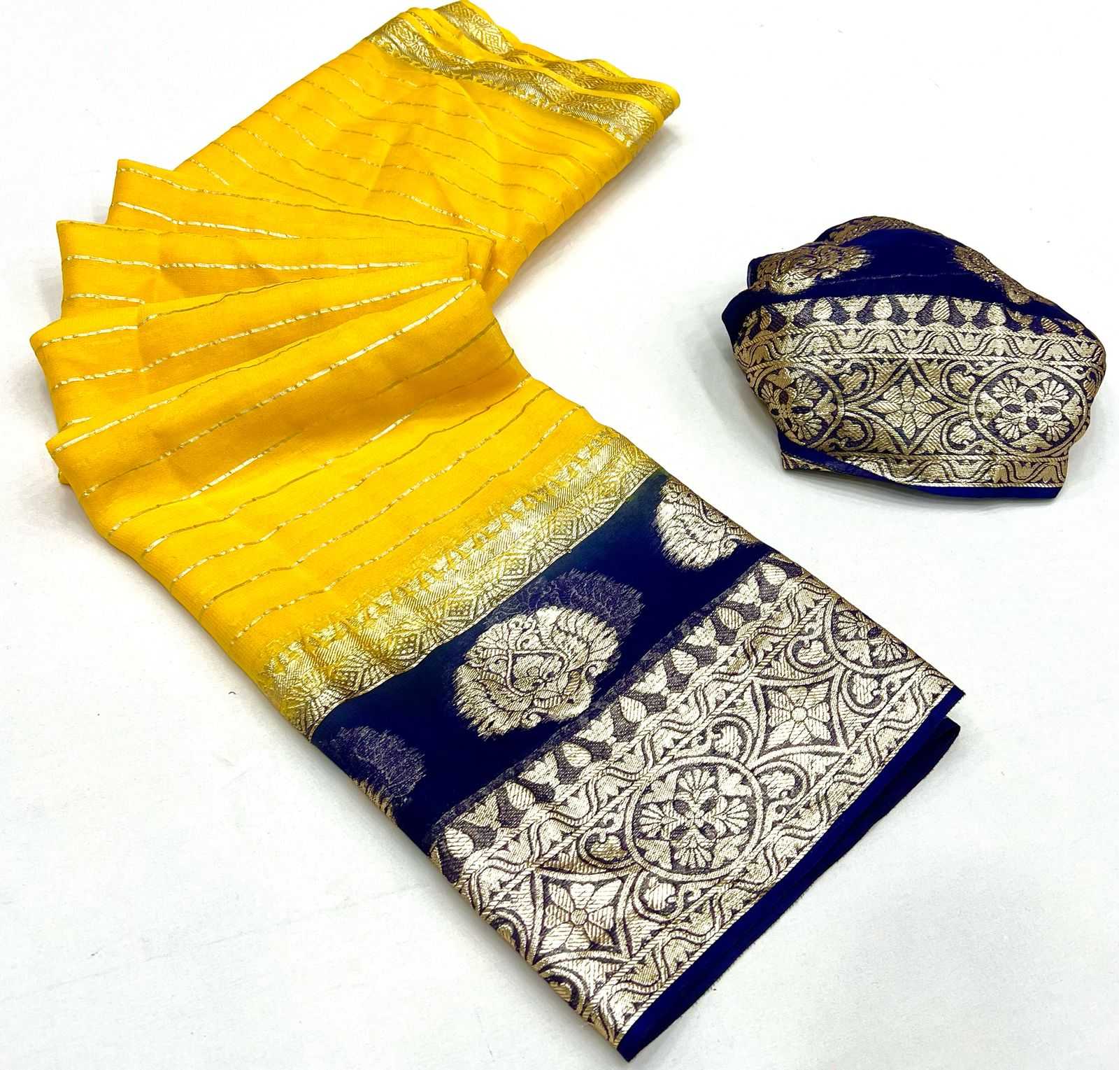 Ynf Pure Viscos RIN198 204 Sarees Wedding Collections Festive Collections Wholesale Viscose Saree Sarees With Blouse Orange Sarees Manufacturer- Kapda Export