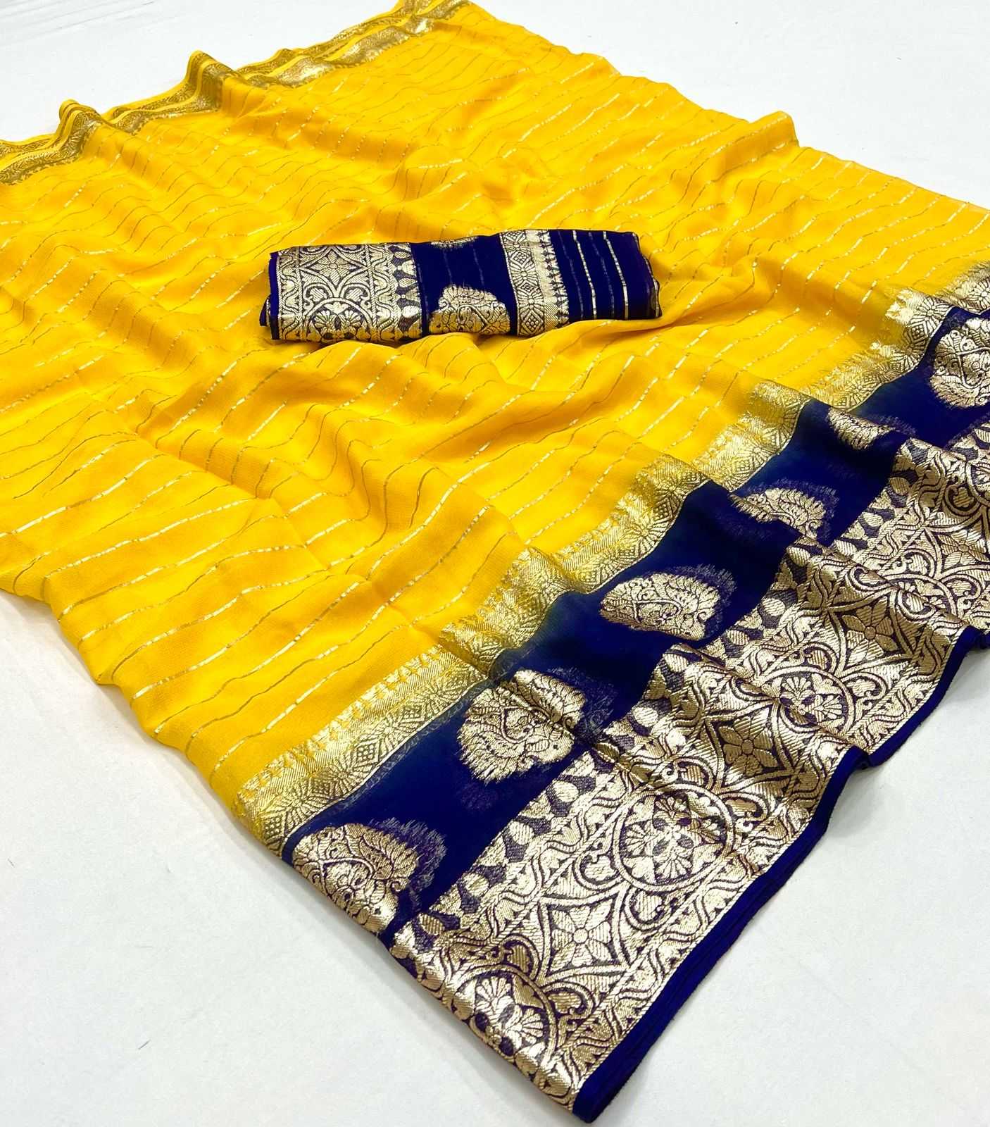 Ynf Pure Viscos RIN198 204 Sarees Wedding Collections Festive Collections Wholesale Viscose Saree Sarees With Blouse Orange Sarees Manufacturer- Kapda Export