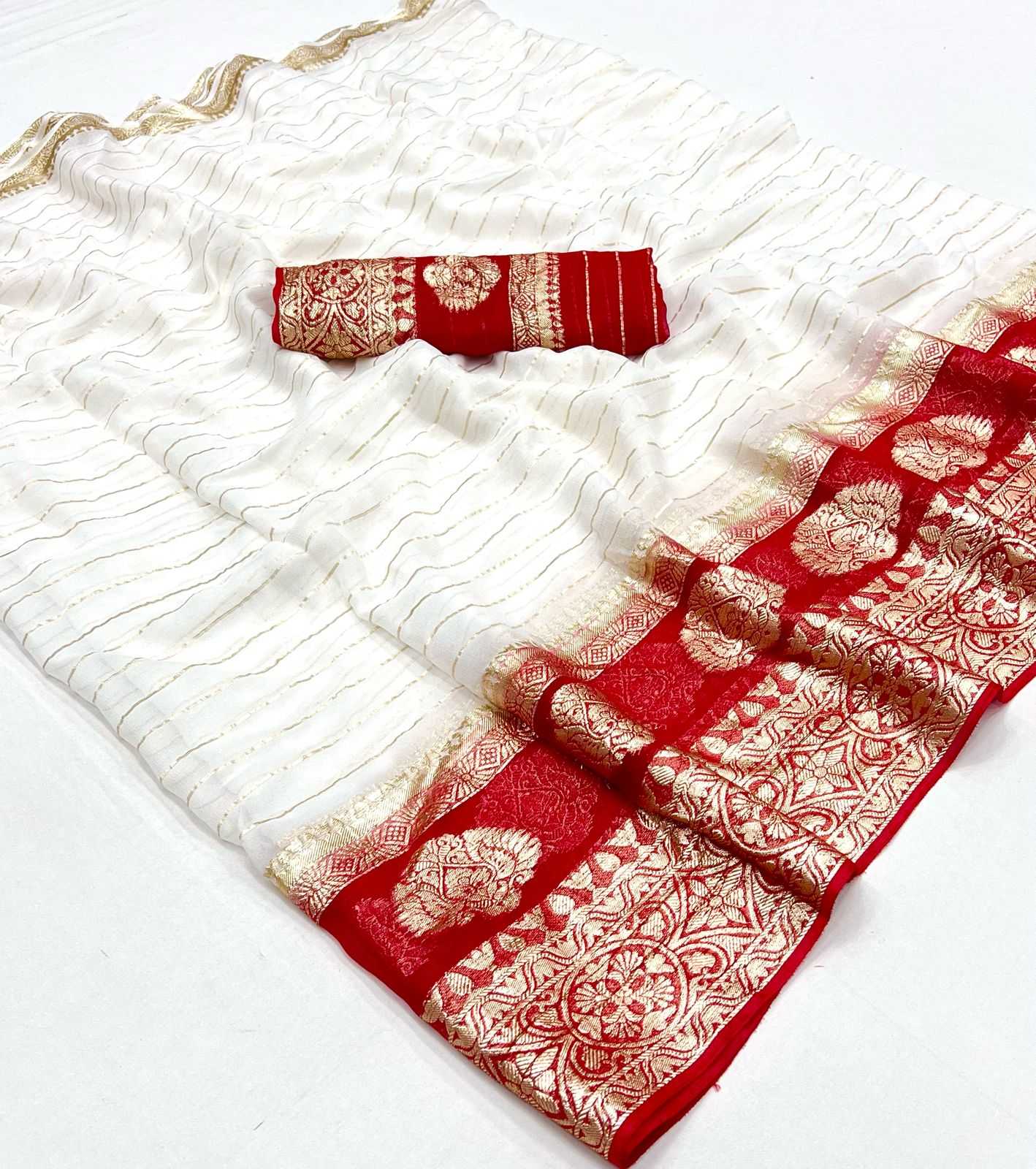 Ynf Pure Viscos RIN198 204 Sarees Wedding Collections Festive Collections Wholesale Viscose Saree Sarees With Blouse Orange Sarees Manufacturer- Kapda Export