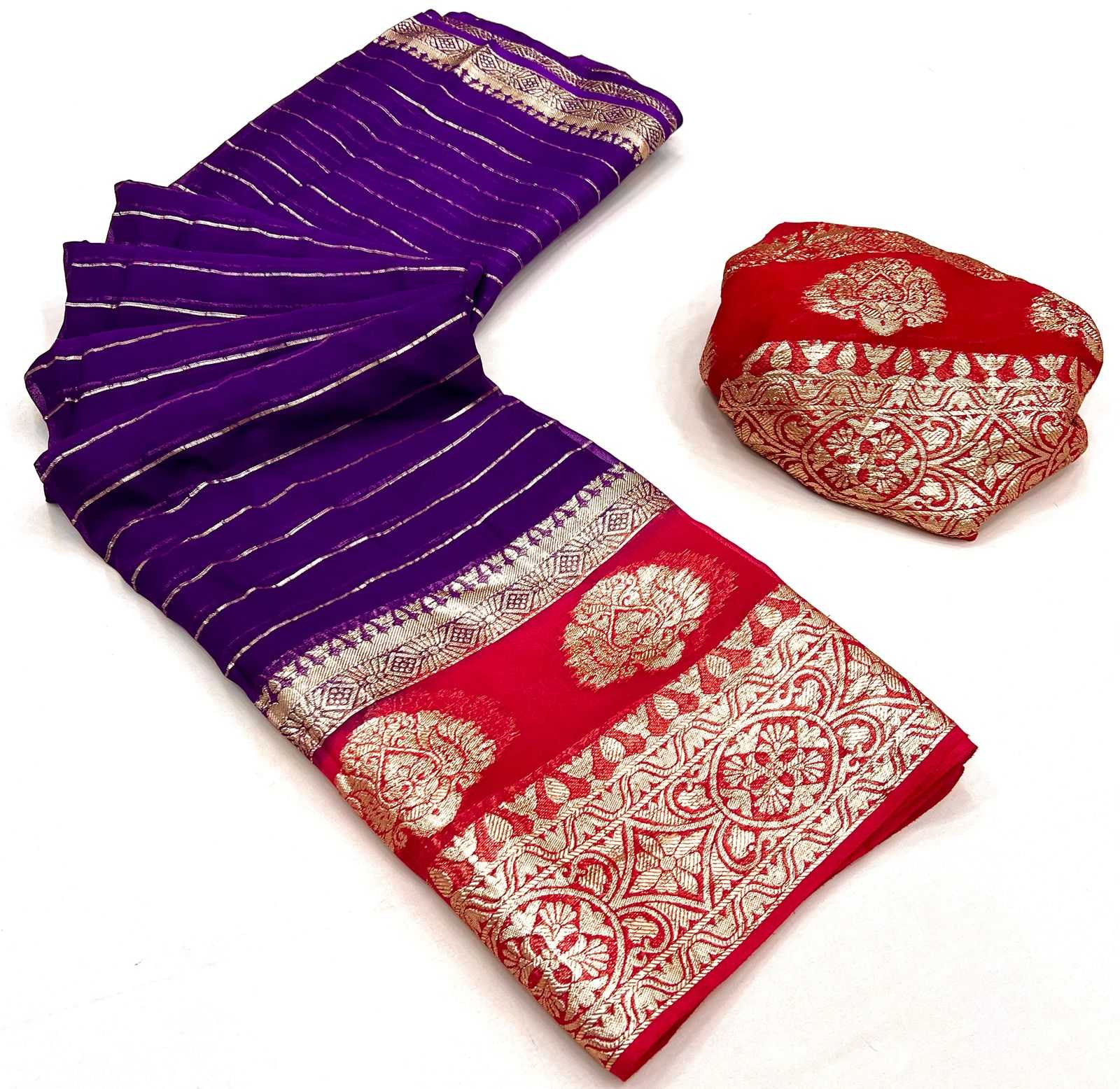 Ynf Pure Viscos RIN198 204 Sarees Wedding Collections Festive Collections Wholesale Viscose Saree Sarees With Blouse Orange Sarees Manufacturer- Kapda Export