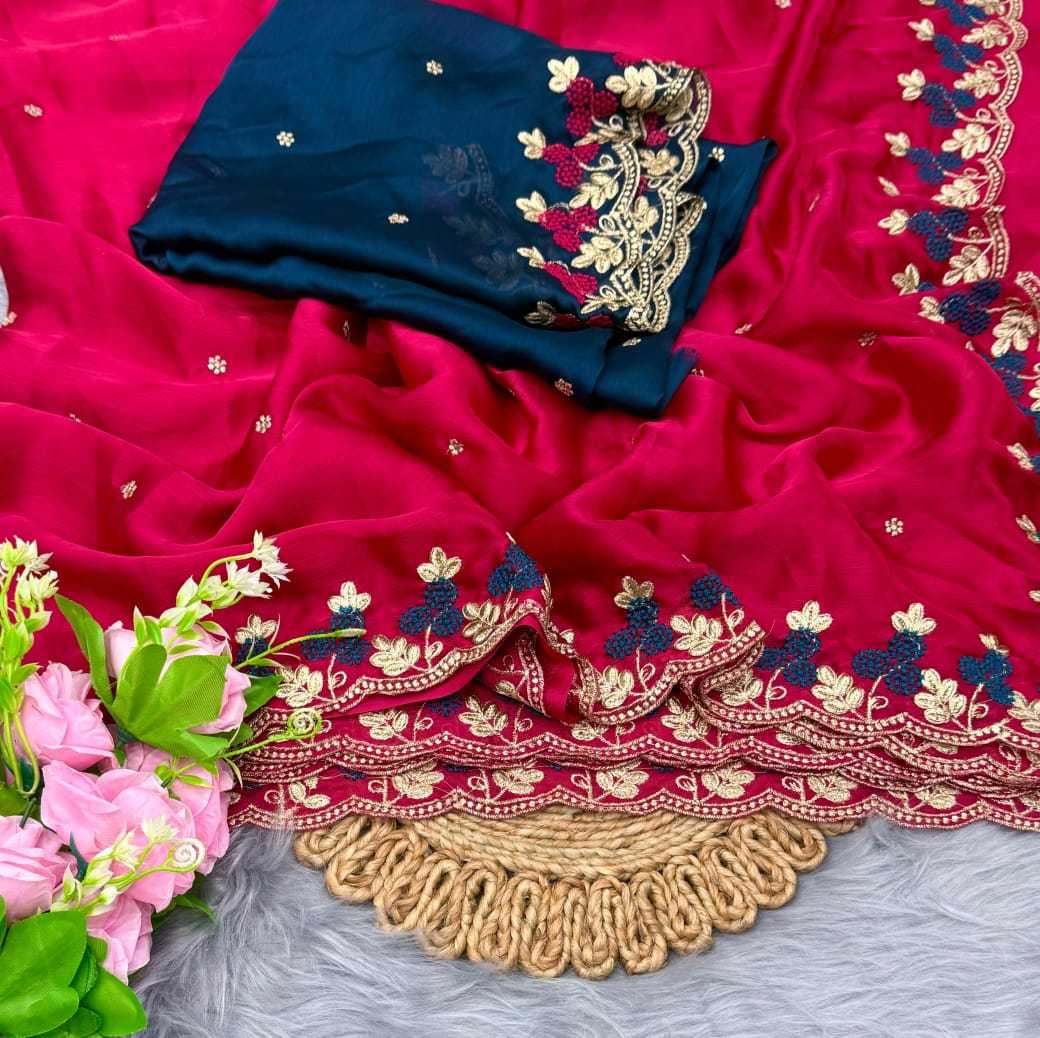 Ynf Satin RIN171 832 Sarees Wedding Collections Festive Collections Wholesale Embroidered Sarees Satin Sarees Bridesmaid Outfits Manufacturer- Kapda Export