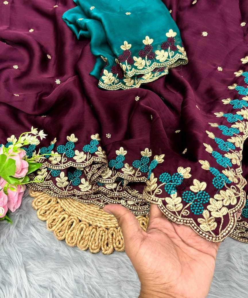 Ynf Satin RIN171 832 Sarees Wedding Collections Festive Collections Wholesale Embroidered Sarees Satin Sarees Bridesmaid Outfits Manufacturer- Kapda Export