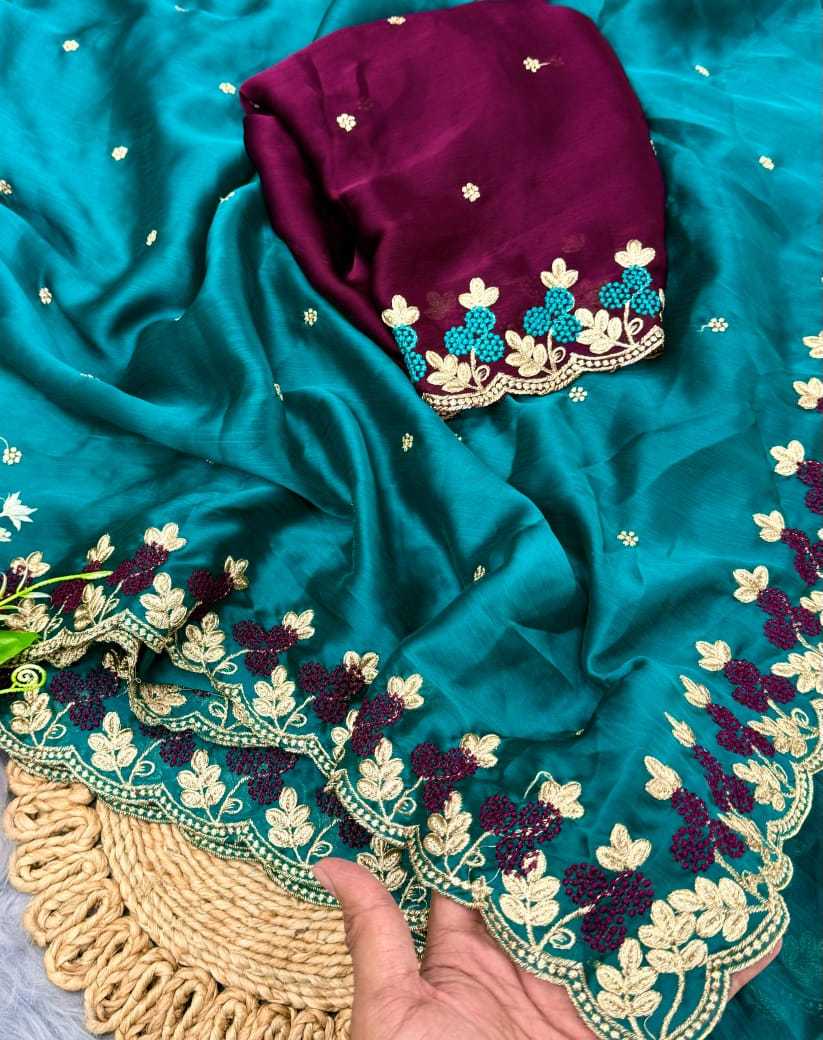 Ynf Satin RIN171 832 Sarees Wedding Collections Festive Collections Wholesale Embroidered Sarees Satin Sarees Bridesmaid Outfits Manufacturer- Kapda Export