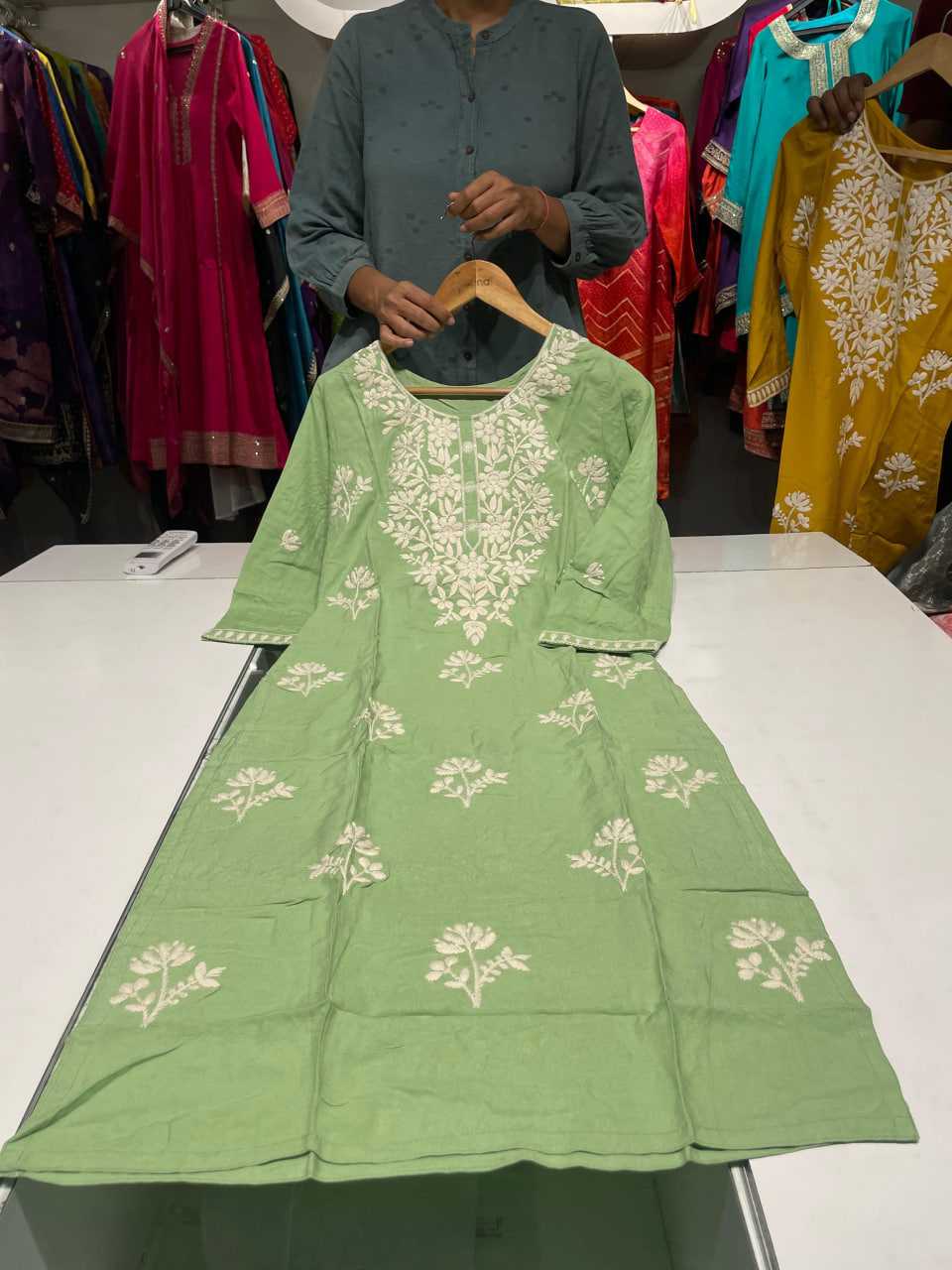 Ynf Slub Reyon RIN190 PN Kurti Set Wise Setwise Collections Wholesale Sale Catalogs Manufacturer- Kapda Export