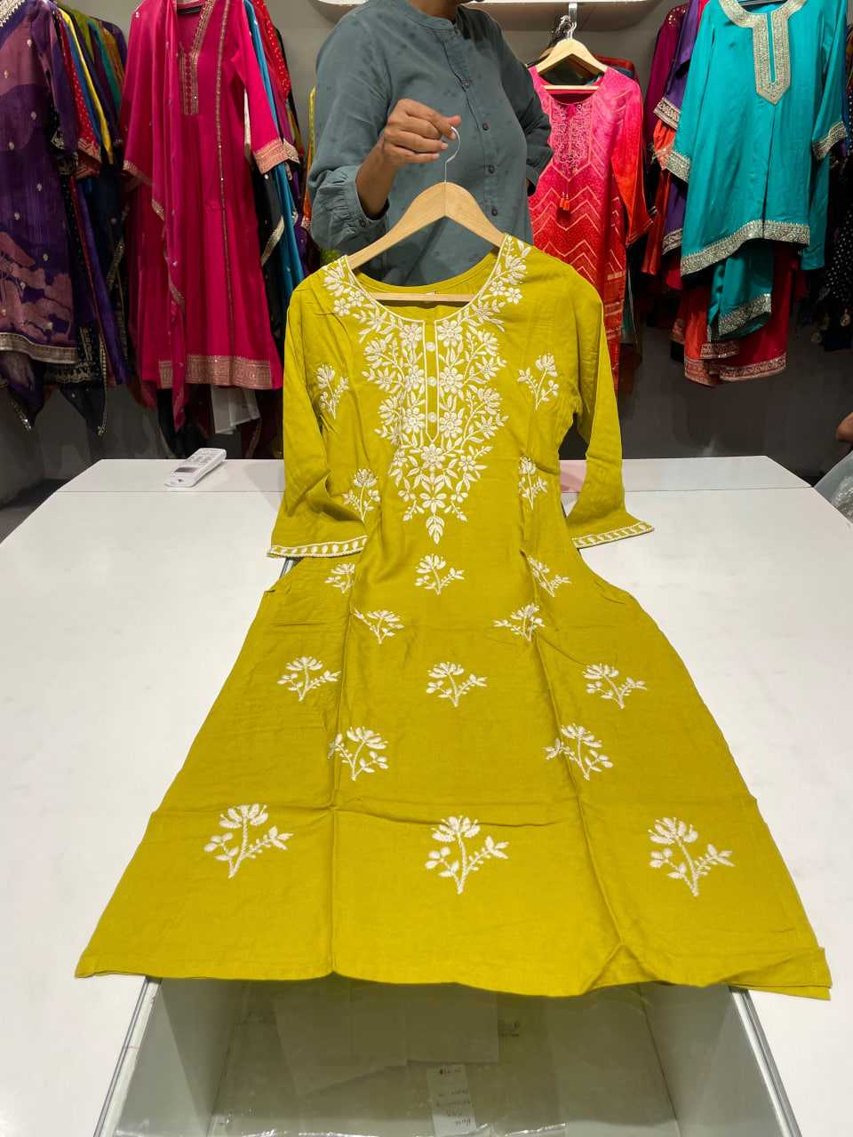 Ynf Slub Reyon RIN190 PN Kurti Set Wise Setwise Collections Wholesale Sale Catalogs Manufacturer- Kapda Export