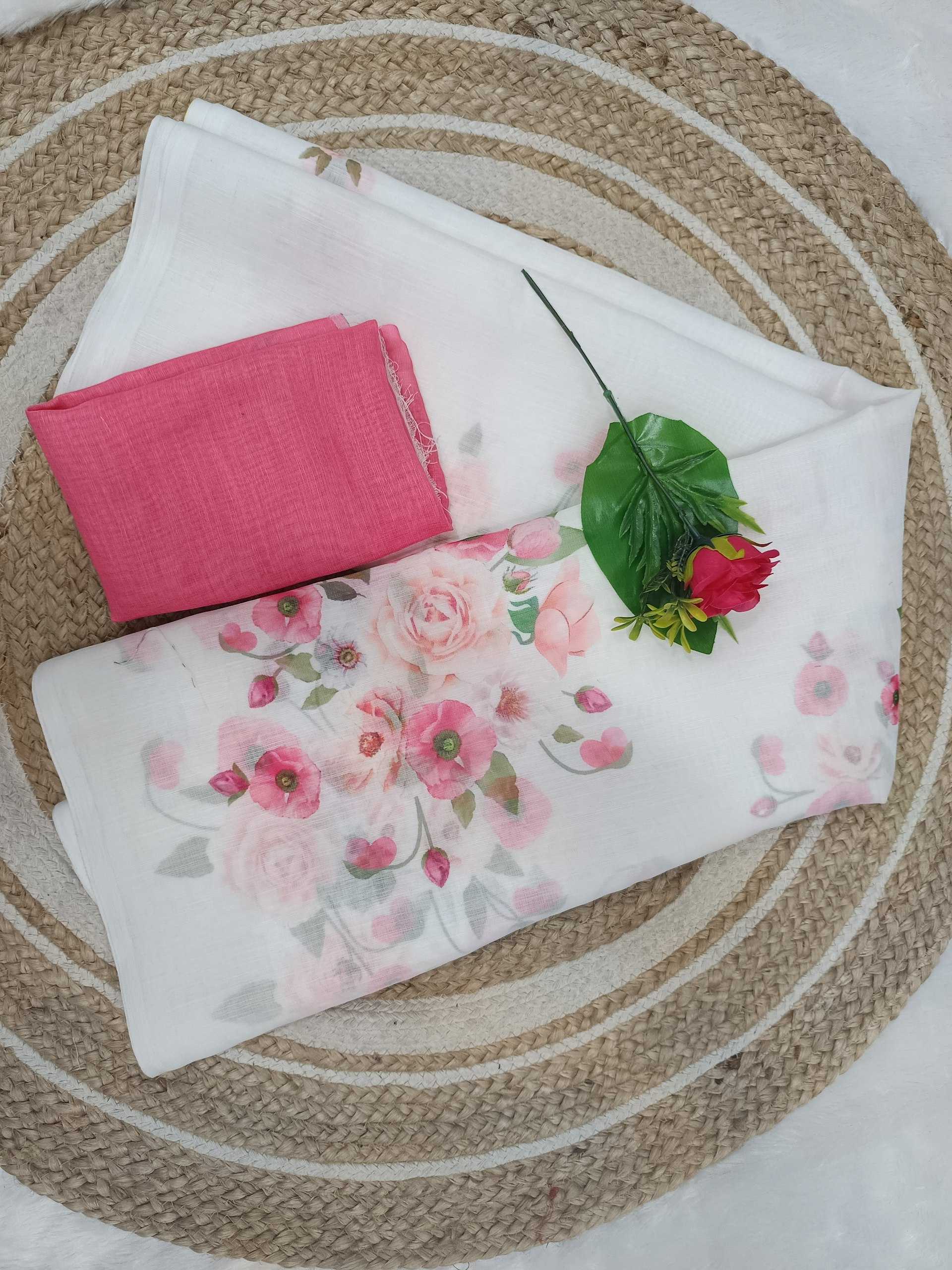 Ynf Soft Cotton RIN218 Blush Blossom Sarees Bollywood Collections Wholesale Party Wear Sarees Fancy Sarees Ladies Sarees Shilpa Shetty Sarees Linen Sarees Manufacturer- Kapda Export