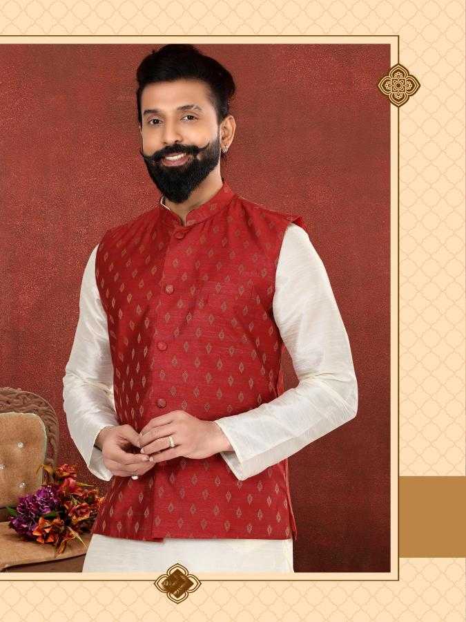Ynf Soft Cotton Silk RIN223 322C Mens Wear Wholesale Nehru Jacket Mens Ethnic Jackets Modi Jackets Manufacturer- Kapda Export