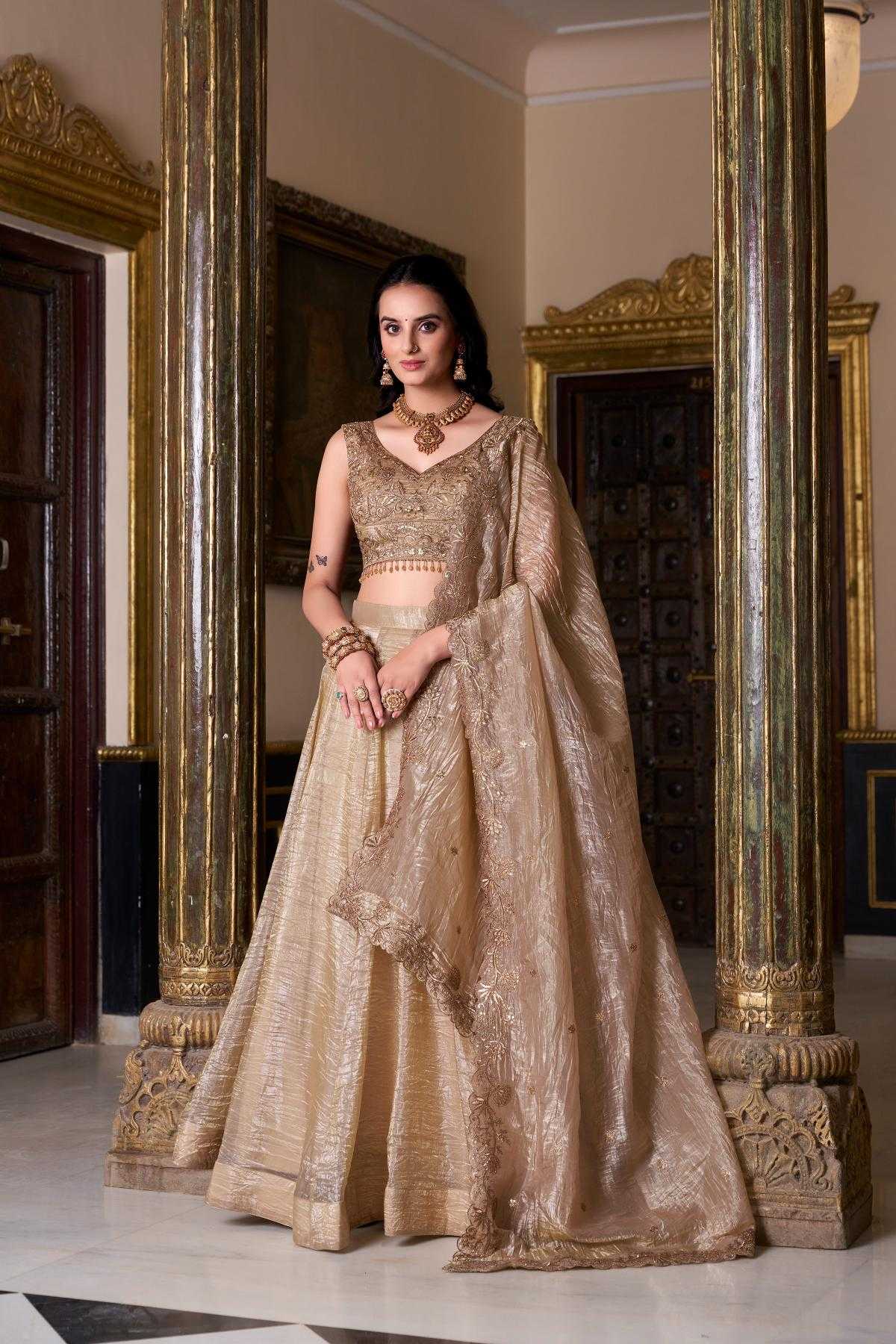 Ynf Soft Gold Crush RIN197 2906 Lehengas Wedding Collections Festive Collections Wholesale Designer Lehenga Wedding Lehenga Golden Lehenga Manufacturer- Kapda Export