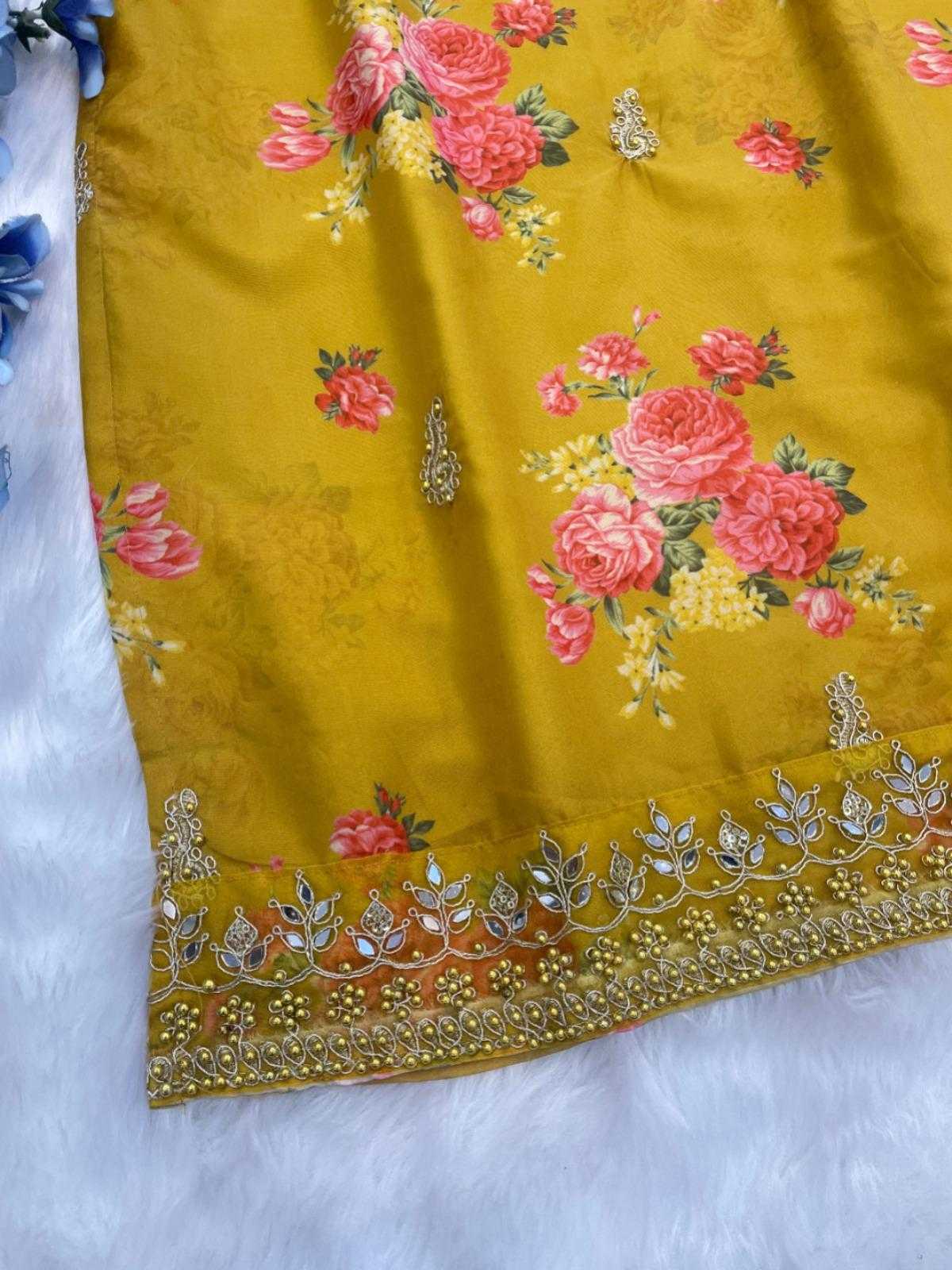 Ynf Tabby Silk KESH481 Mehendi Suits & Dresses Wedding Collections Festive Collections Wholesale Printed Suits Embroidery Suits Mehendi Outfits Manufacturer- Kapda Export