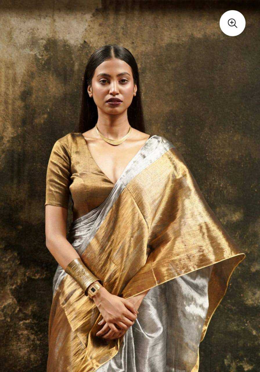 Ynf Tissue Silk KESH388 105 Sarees Wholesale Tissue Silk Saree Half-and-Half Sarees Silk Sarees Manufacturer- Kapda Export