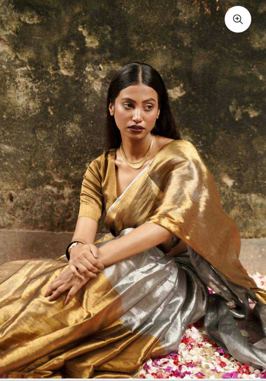 Ynf Tissue Silk KESH388 105 Sarees Wholesale Tissue Silk Saree Half-and-Half Sarees Silk Sarees Manufacturer- Kapda Export