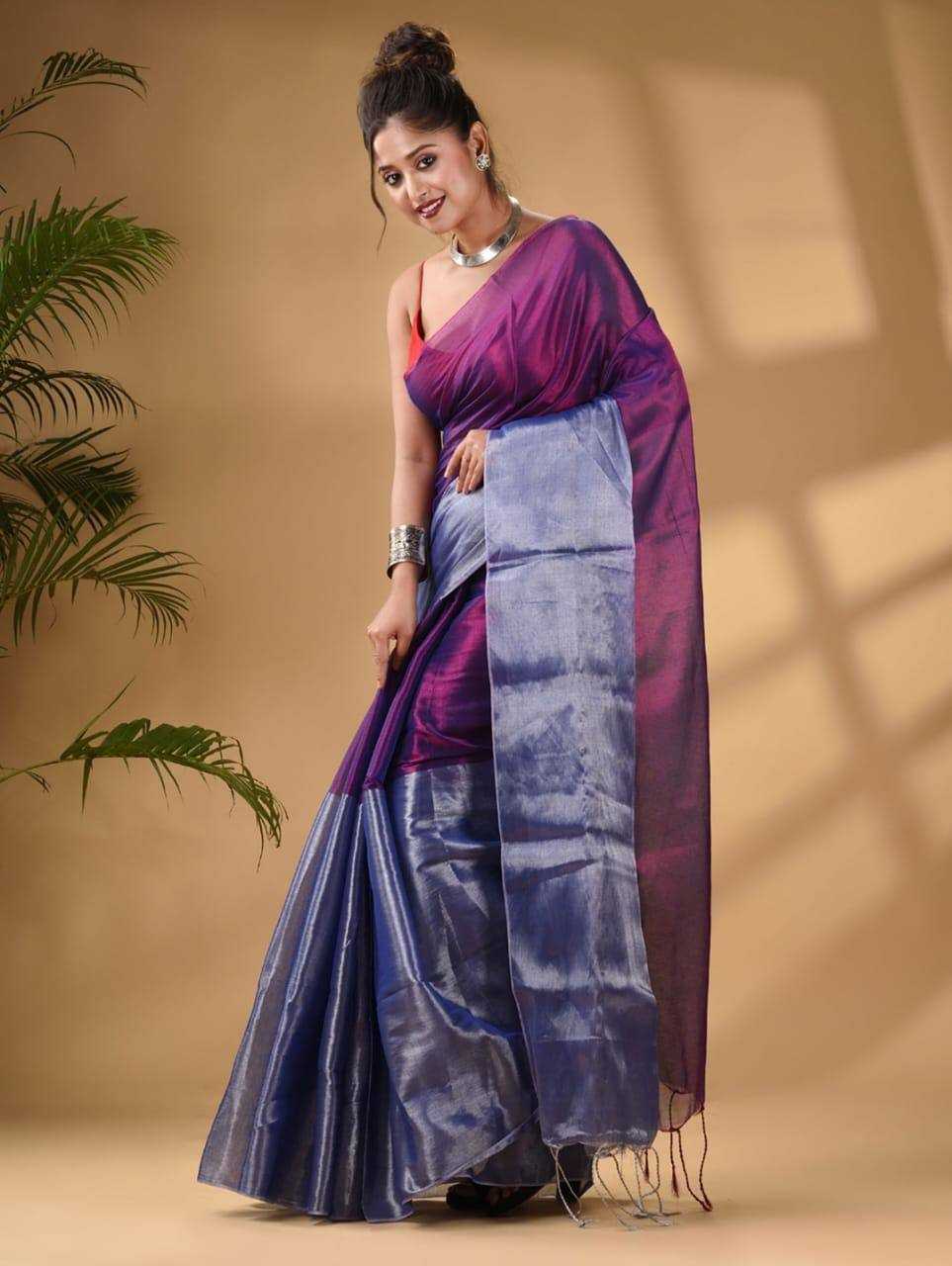 Ynf Tissue Silk KESH388 105 Sarees Wholesale Tissue Silk Saree Half-and-Half Sarees Silk Sarees Manufacturer- Kapda Export