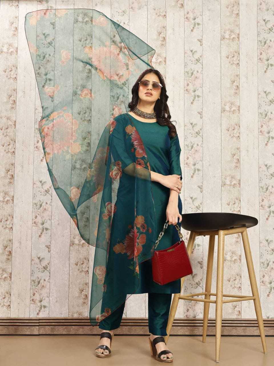 Ynf Art Silk RIN222 SI-227 Kurti Wedding Collections Plus Size Collections Wholesale Printed Kurtis Silk Kurtis Round Neck Kurtis Manufacturer- Kapda Export