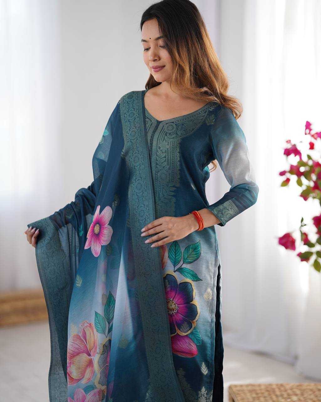 Ynf Chanderi Silk RIN133 16 Kurti Wholesale Fancy Kurti Printed Silk Kurti Manufacturer- Kapda Export