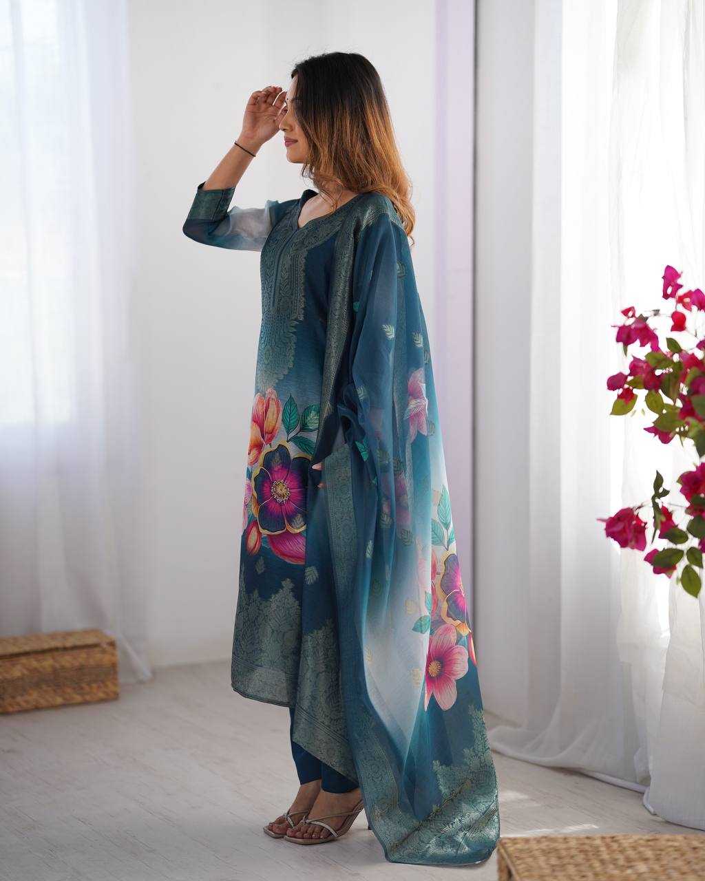 Ynf Chanderi Silk RIN133 16 Kurti Wholesale Fancy Kurti Printed Silk Kurti Manufacturer- Kapda Export