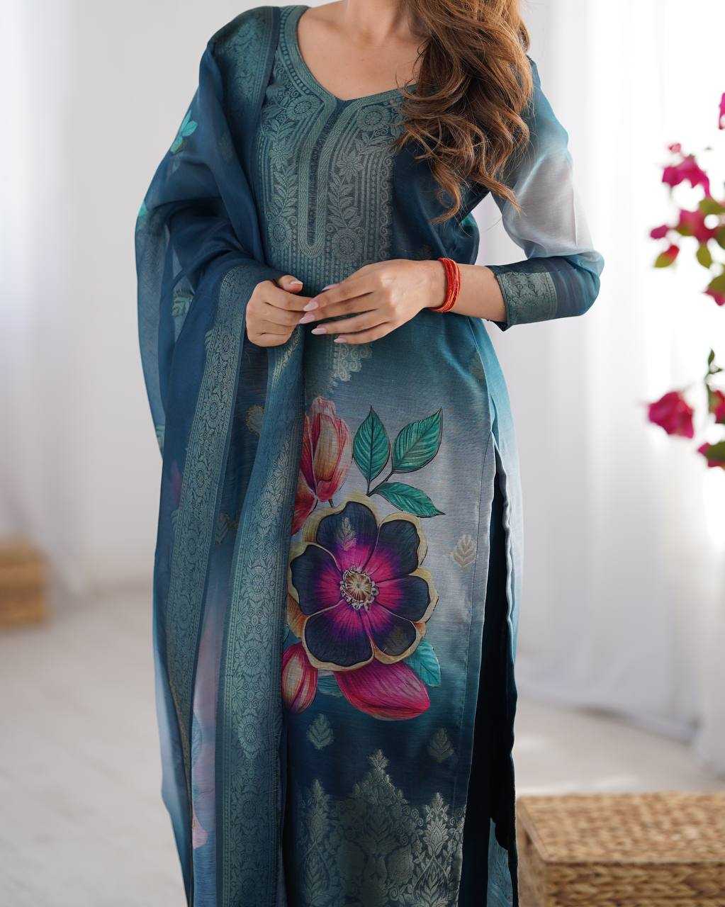 Ynf Chanderi Silk RIN133 16 Kurti Wholesale Fancy Kurti Printed Silk Kurti Manufacturer- Kapda Export