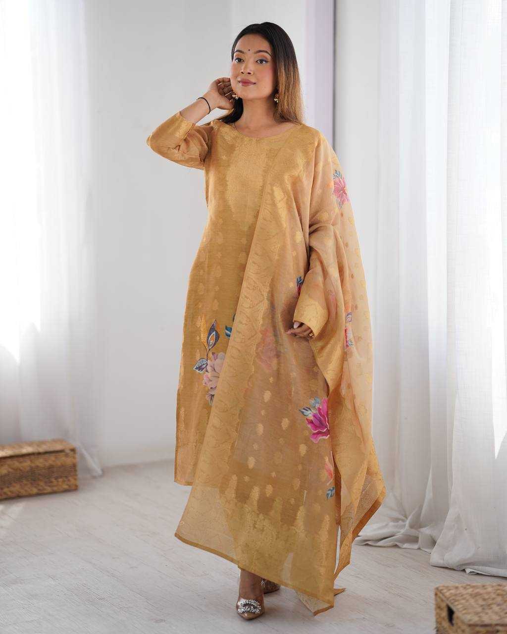 Ynf Chanderi Silk RIN133 16 Kurti Wholesale Fancy Kurti Printed Silk Kurti Manufacturer- Kapda Export