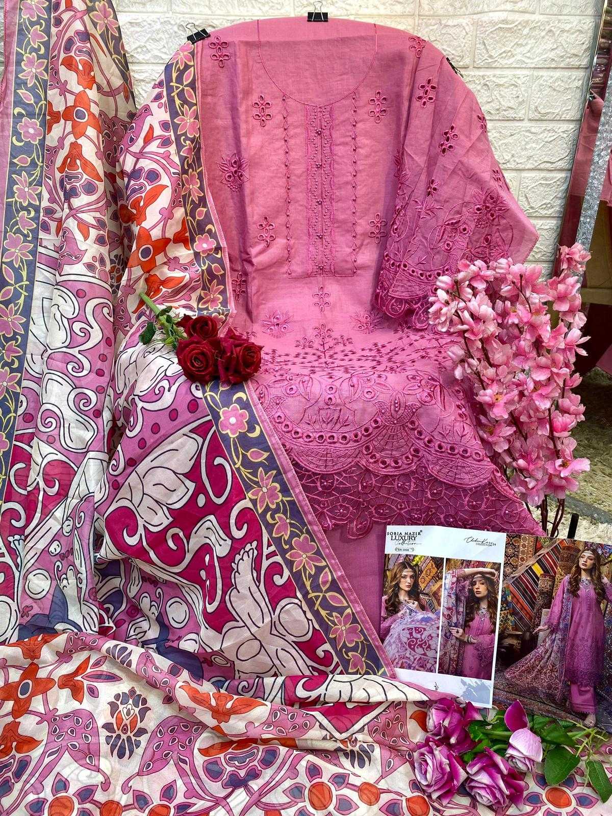 Ynf Chikan KESH444 SOBIA NAZIR-1026 Suits & Dresses Wedding Collections Festive Collections Wholesale Printed Suits Wedding Suits Pink Salwar Suit Manufacturer- Kapda Export