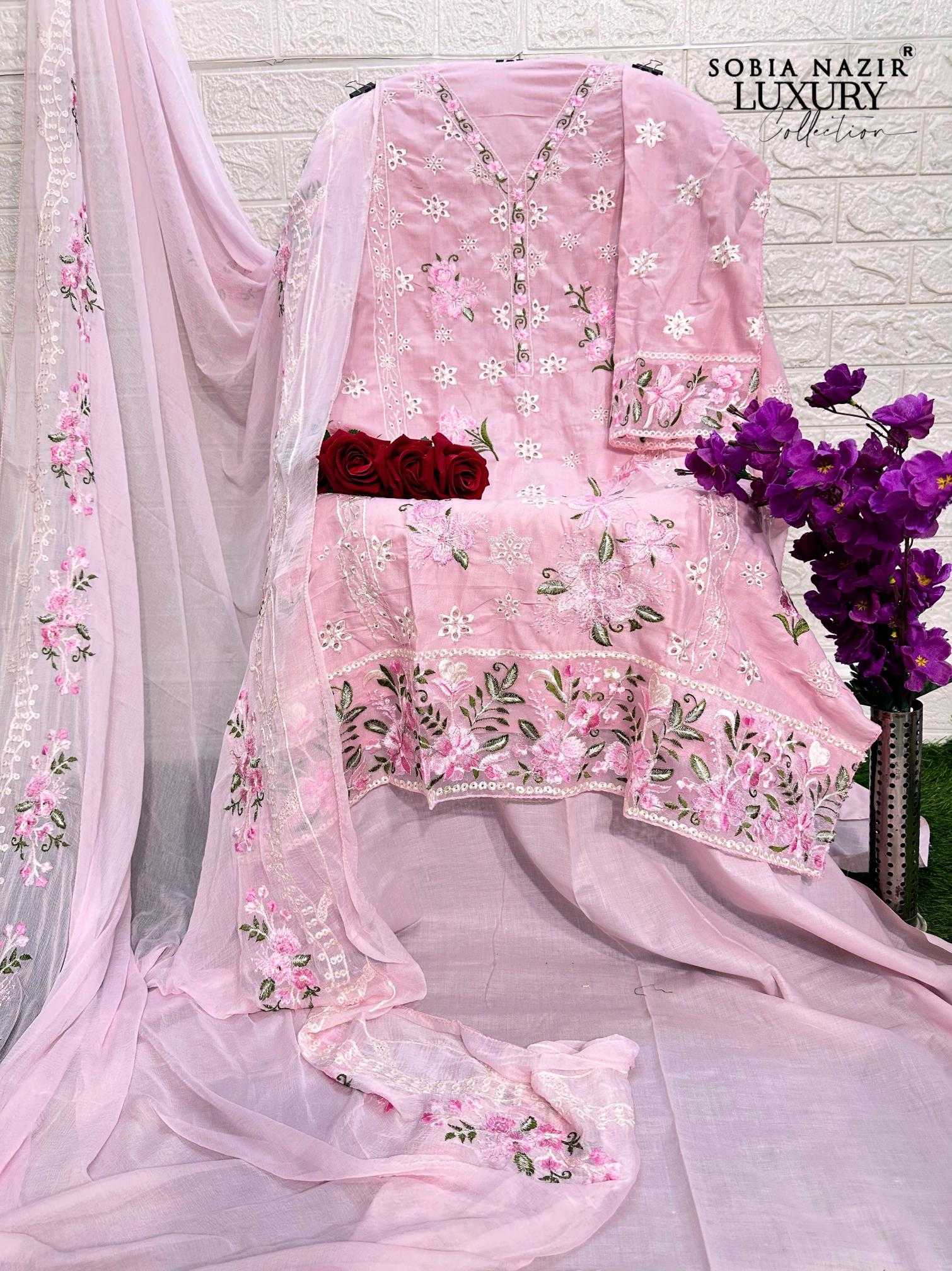 Ynf Chikan KESH444 SOBIA NAZIR-1034 Suits & Dresses Wedding Collections Festive Collections Wholesale Embroidery Suits Wedding Suits Pink Salwar Suit Manufacturer- Kapda Export