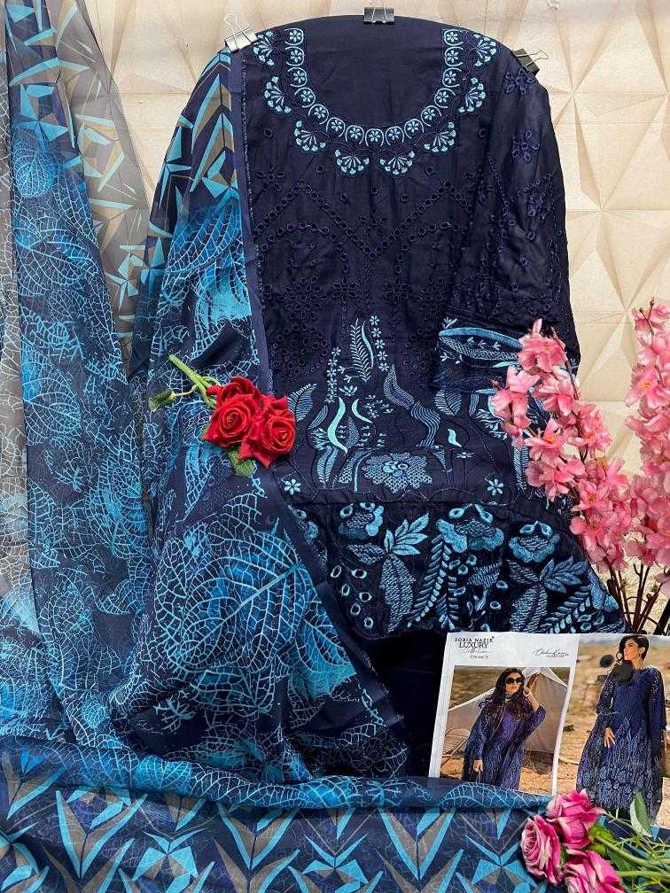 Ynf Chikan KESH444 SOBIA NAZIR-1038 Suits & Dresses Wedding Collections Festive Collections Wholesale Embroidery Suits Designer Suits Blue Salwar Suit Manufacturer- Kapda Export