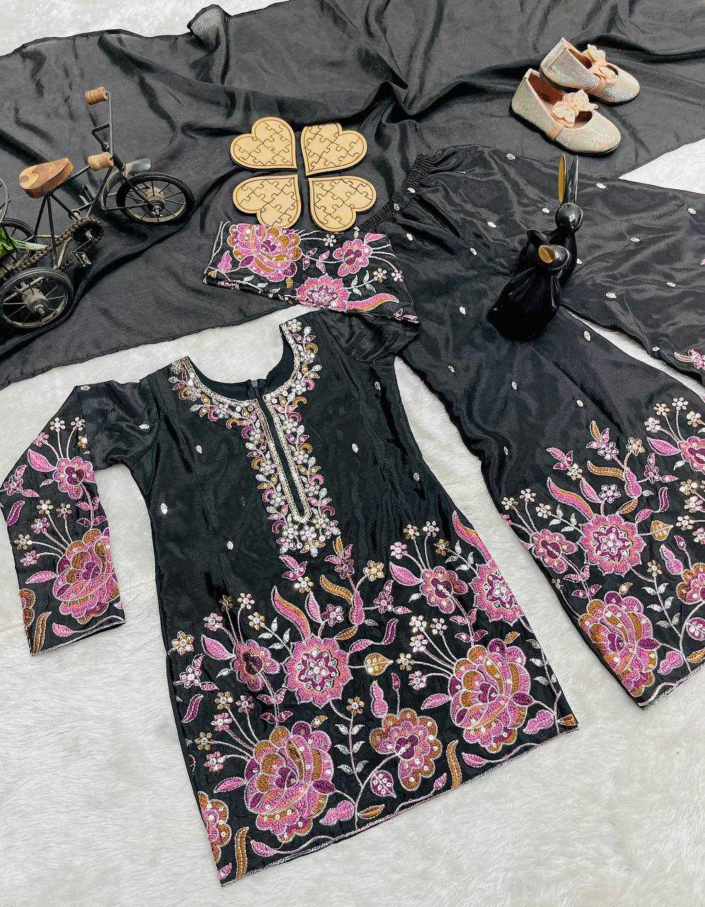 Ynf Chinon Silk KESH415 212 Kids Wear Wholesale Kids Suit Kids Ethnic Wear Kids Traditional Outfits Manufacturer- Kapda Export