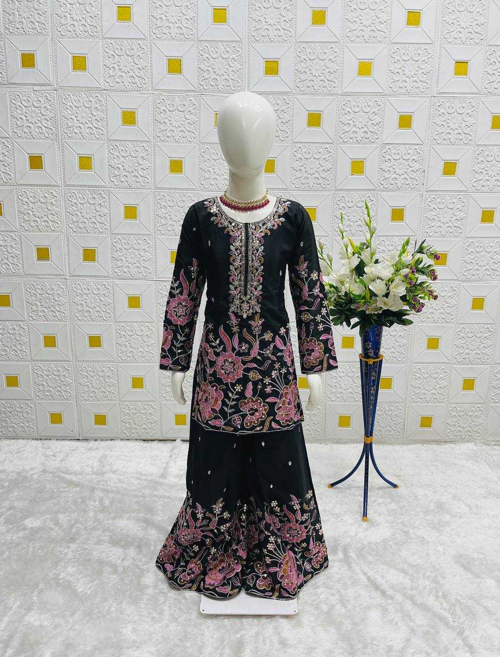 Ynf Chinon Silk KESH415 212 Kids Wear Wholesale Kids Suit Kids Ethnic Wear Kids Traditional Outfits Manufacturer- Kapda Export
