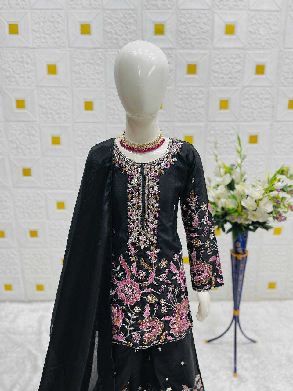 Ynf Chinon Silk KESH415 212 Kids Wear Wholesale Kids Suit Kids Ethnic Wear Kids Traditional Outfits Manufacturer- Kapda Export