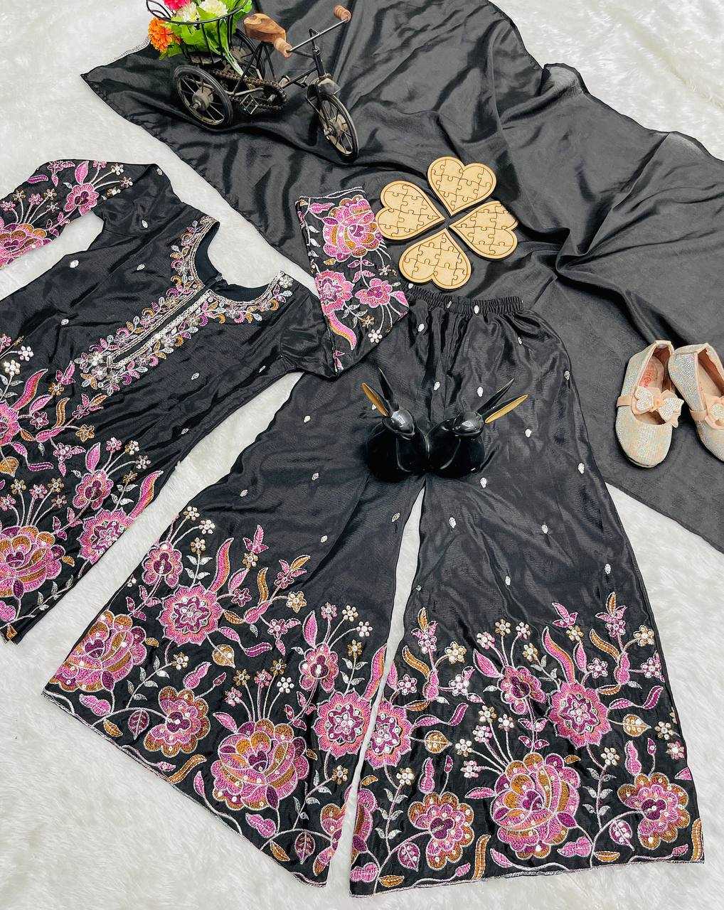 Ynf Chinon Silk KESH415 212 Kids Wear Wholesale Kids Suit Kids Ethnic Wear Kids Traditional Outfits Manufacturer- Kapda Export