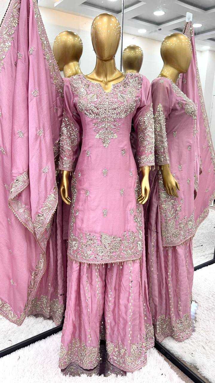 Ynf Chinon Silk KESH499 5002 Suits & Dresses Wholesale Embroidery Suits Wedding Suits Off-Shoulder Dresses Manufacturer- Kapda Export