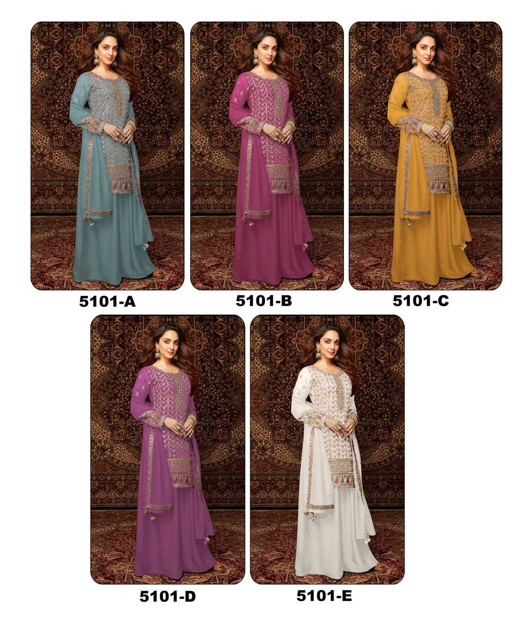 Ynf Chinon Silk RIN131 5101 Suits & Dresses Bollywood Collections Wholesale Palazzo Suit Kiara Advani Manufacturer- Kapda Export