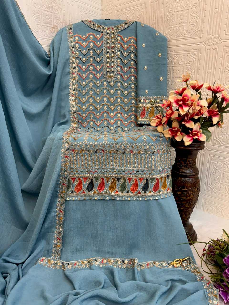 Ynf Chinon Silk RIN131 5101 Suits & Dresses Bollywood Collections Wholesale Palazzo Suit Kiara Advani Manufacturer- Kapda Export