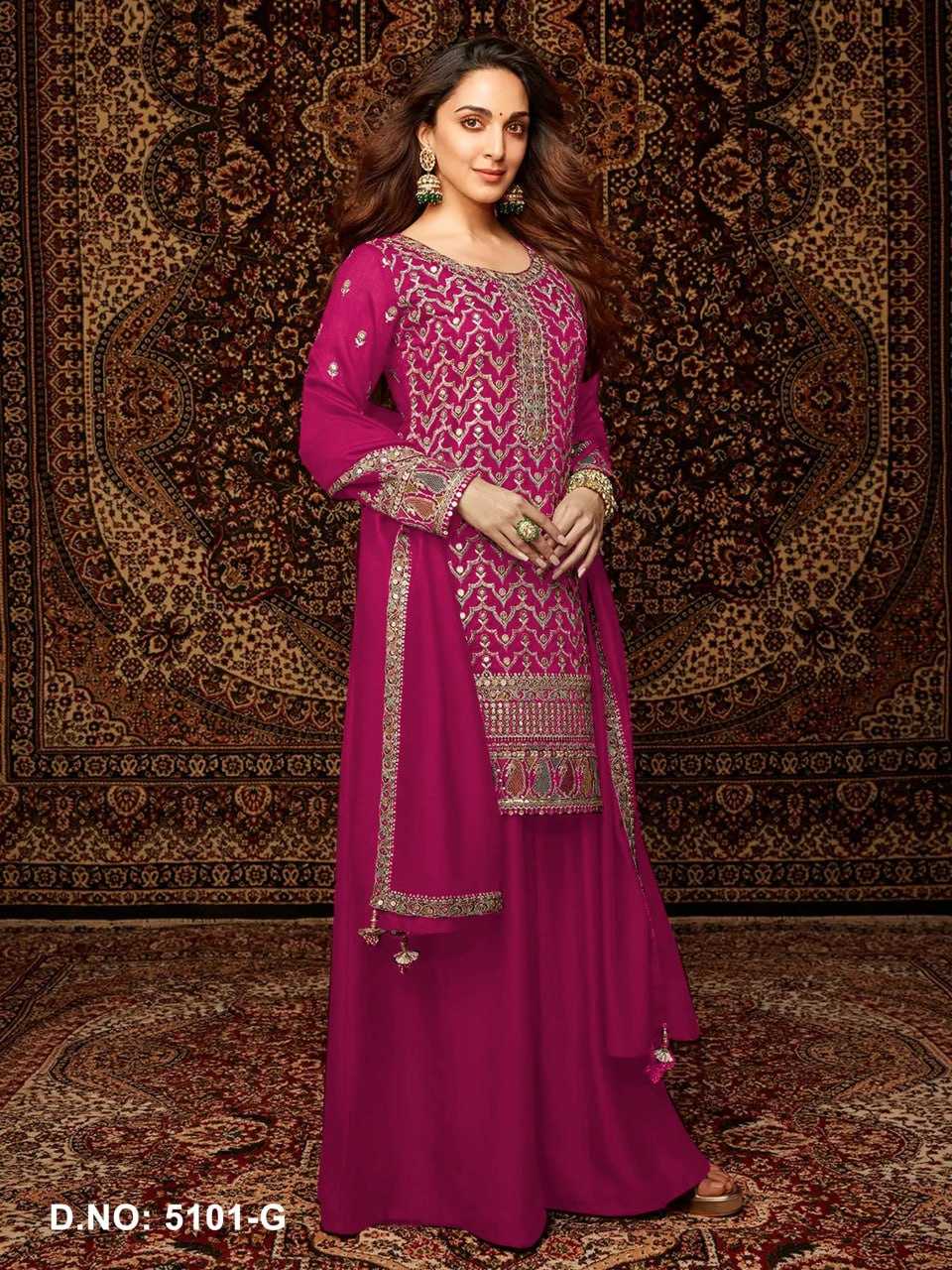 Ynf Chinon Silk RIN131 5101 Suits & Dresses Bollywood Collections Wholesale Palazzo Suit Kiara Advani Manufacturer- Kapda Export