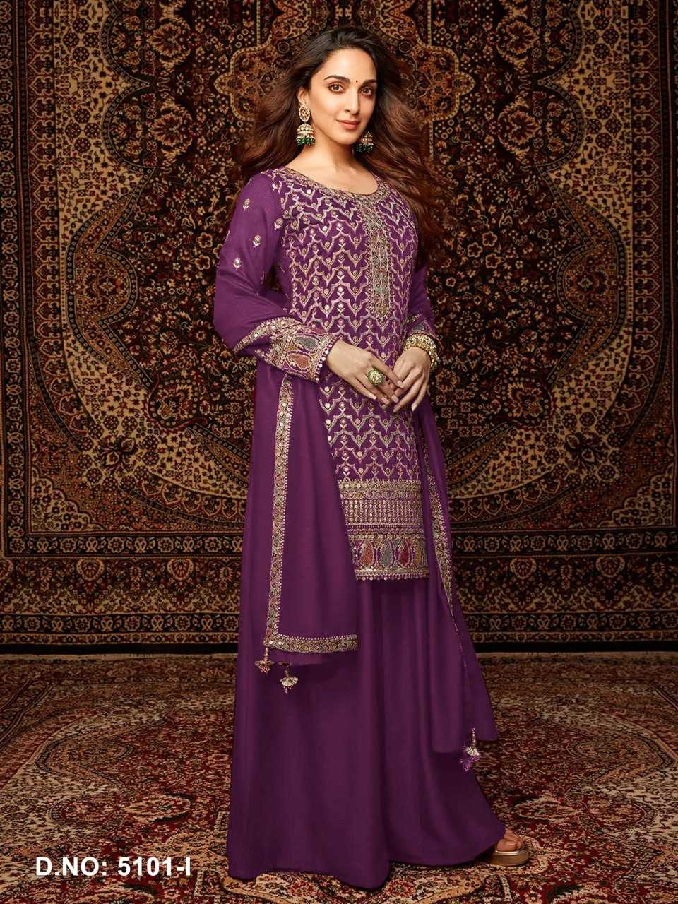 Ynf Chinon Silk RIN131 5101 Suits & Dresses Bollywood Collections Wholesale Palazzo Suit Kiara Advani Manufacturer- Kapda Export