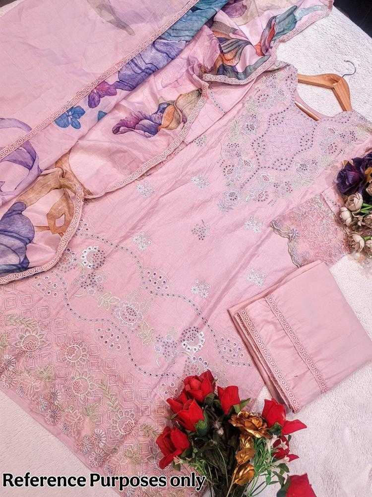Ynf Cotton Cambric KESH444 MEHMOOD TEX-70 Suits & Dresses Wedding Collections Festive Collections Wholesale Embroidery Suits Cotton Suits Pink Salwar Suit Manufacturer- Kapda Export
