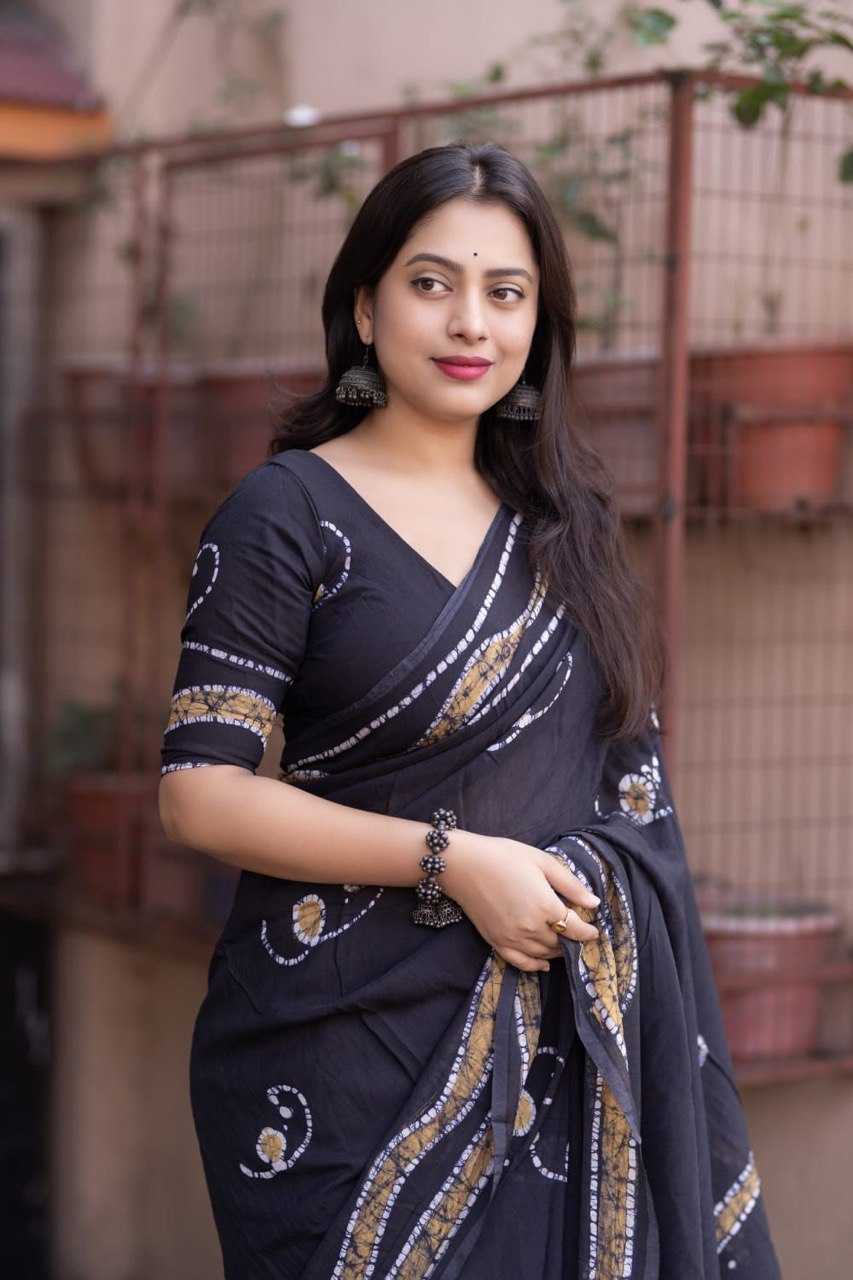 Ynf Cotton KESH433 202 Sarees Wholesale Chanderi Sarees Hand Printed Saree Cotton Sarees Manufacturer- Kapda Export