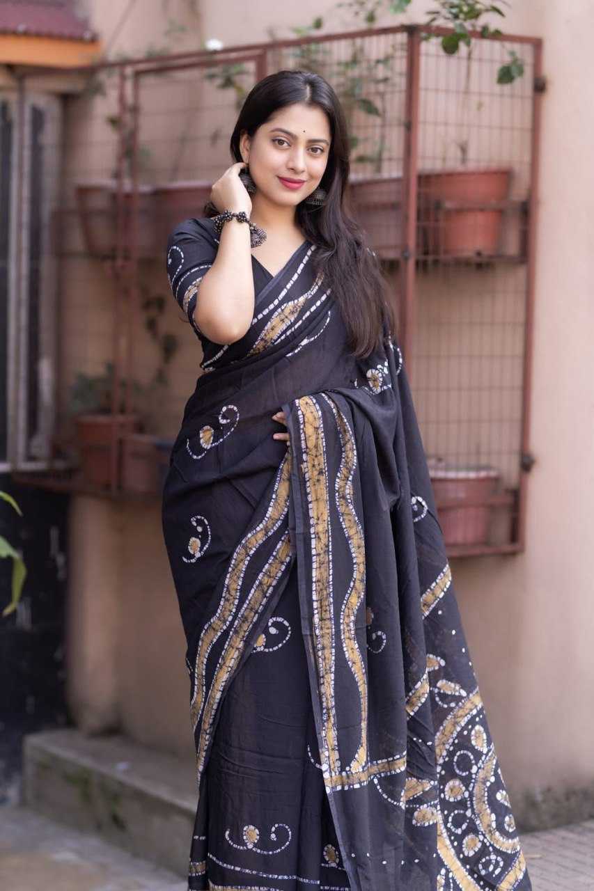 Ynf Cotton KESH433 202 Sarees Wholesale Chanderi Sarees Hand Printed Saree Cotton Sarees Manufacturer- Kapda Export