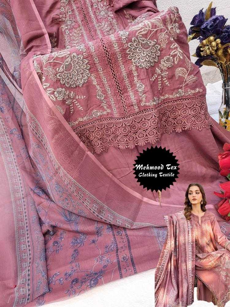 Ynf Cotton KESH444 MEHMOOD TEX-60 Suits & Dresses Wedding Collections Festive Collections Wholesale Embroidery Suits Cotton Suits Pink Salwar Suit Manufacturer- Kapda Export