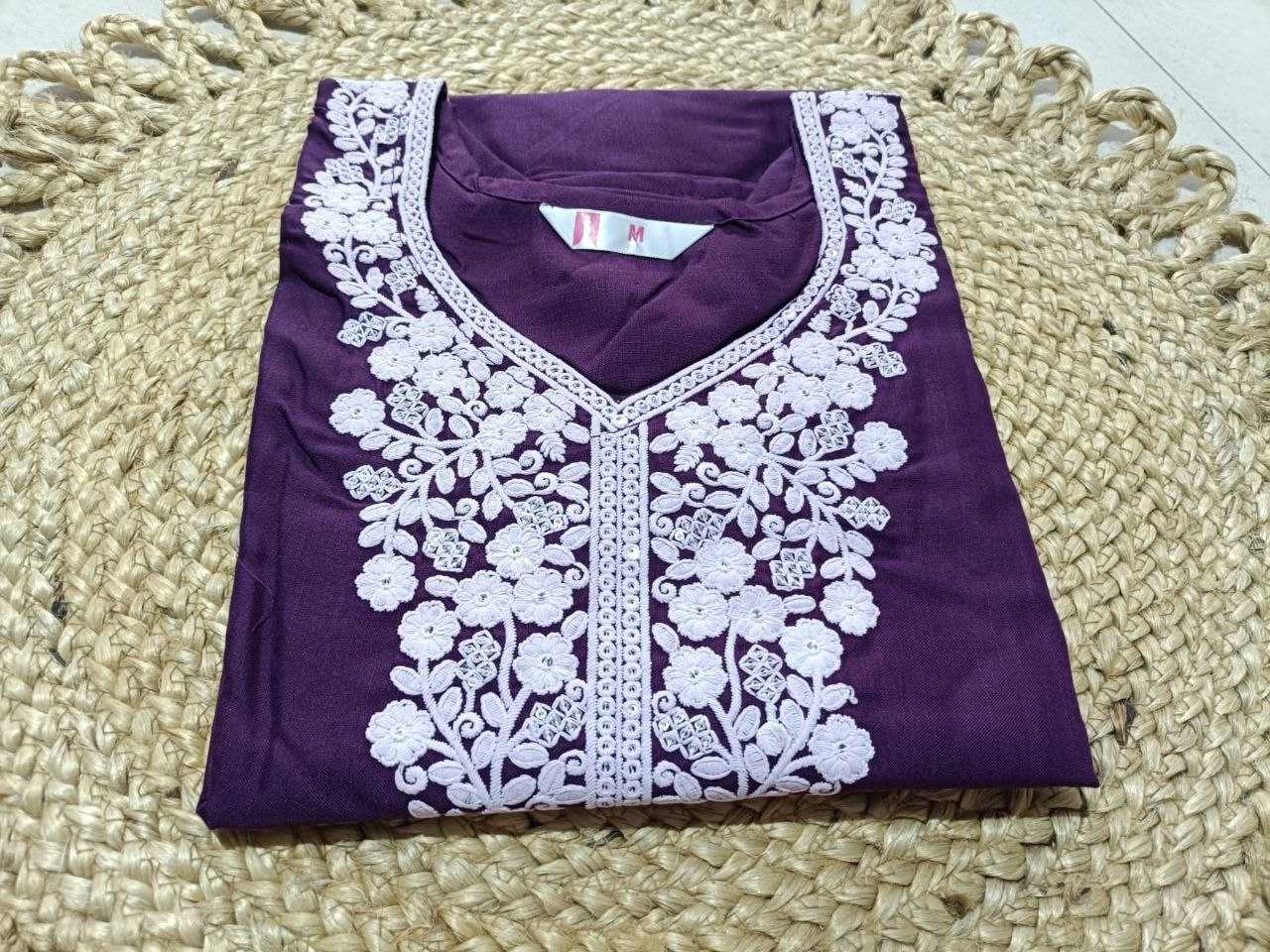 Ynf Cotton KESH461 93 Kurti Wholesale Embroidered Kurtis Chikan Kurti Kurti With Palazzo Manufacturer- Kapda Export
