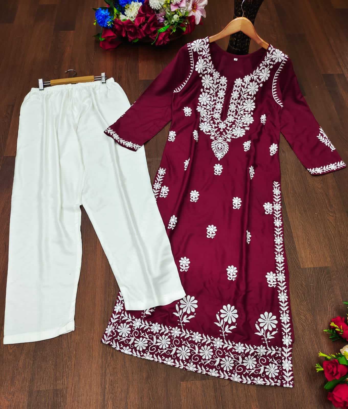 Ynf Cotton KESH502 575 Kurti Wholesale Cotton Kurtis Rayon Kurtis Chikan Kurti Manufacturer- Kapda Export