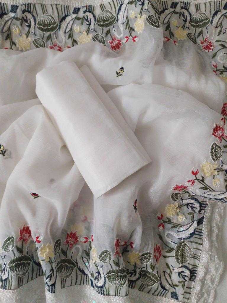 Ynf Crush Silk RIN164 stunning Crunchy Silk Sarees Wedding Collections Festive Collections Wholesale Designer Silk Sarees Silk Sarees For Weddings White Silk Sarees Manufacturer- Kapda Export